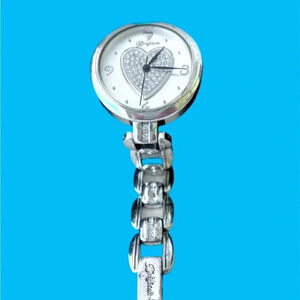Brighton Watch SIVER Plated with a crystal heart.  Comes with a new battery